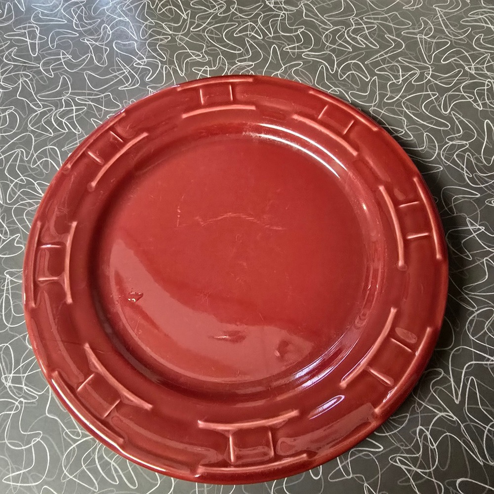 Longaberger Pottery  Dinner Plate Paprika 9" Luncheon Plate USA